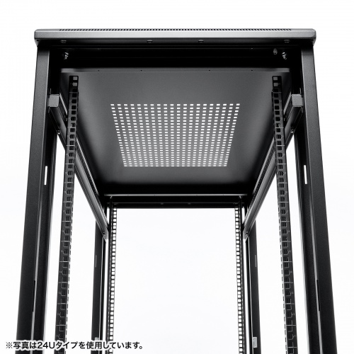 サーバーラック（19インチ・大型・36U・奥行110cm・メッシュパネル・観音扉・棚板×3枚・スライド棚×1枚付き・サンワサプライ製）