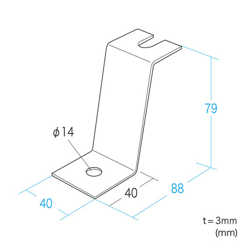 サーバーラック床固定金具（CP-SVCシリーズ用・前後）