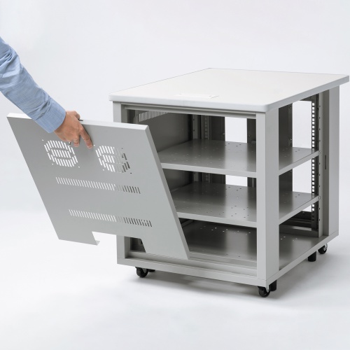 サーバーラック（19インチマウント付きデスク・2ポスト・奥行き80cm・高さ70cm）