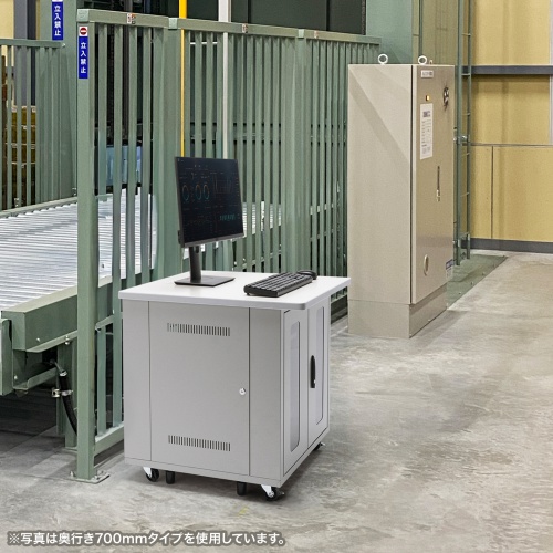 サーバーラック（19インチマウント付きデスク・2ポスト・奥行き80cm・高さ70cm）