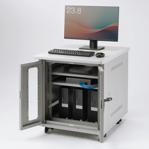 サーバーラック（19インチマウント付きデスク・2ポスト・奥行き80cm・高さ70cm）