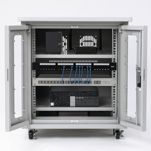 サーバーラック（19インチマウント付きデスク・2ポスト・奥行き80cm・高さ70cm）