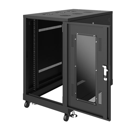 サーバーラック（ラック・19インチ・eia・業務用・キャスター・アジャスター・セキュリティ・18U・黒）サンワサプライ CP-SVN1810BKN