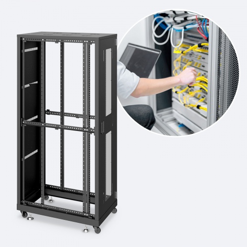 サーバーラック（ラック・19インチ・eia・業務用・キャスター・アジャスター・セキュリティ・18U・黒）サンワサプライ CP-SVN1810BKN