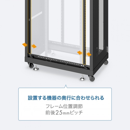 サーバーラック（ラック・19インチ・eia・業務用・キャスター・アジャスター・セキュリティ・18U・黒）サンワサプライ CP-SVN1810BKN