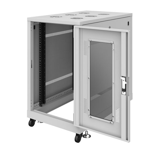 サーバーラック（19インチ・eia・業務用・キャスター・アジャスター・セキュリティ・18U）CP-SVN1810GYN