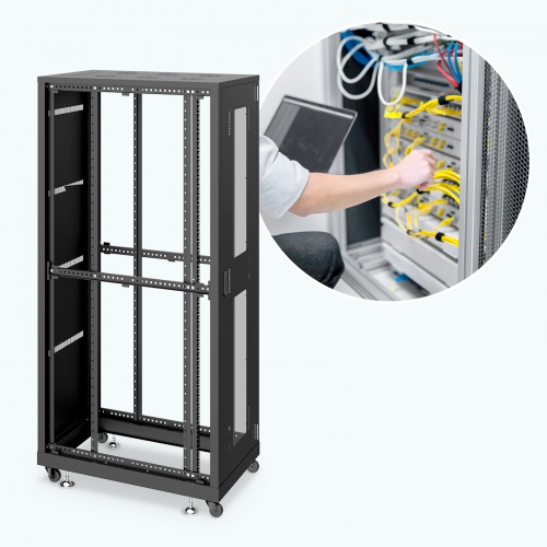 サーバーラック（19インチ・eia・業務用・キャスター・アジャスター・セキュリティ・18U）サンワサプライ CP-SVN1890BKN