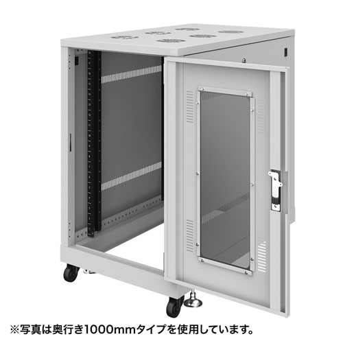 サーバーラック（19インチ・eia・業務用・キャスター・アジャスター・セキュリティ・18U）サンワサプライ CP-SVN1890GYN