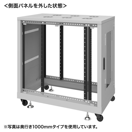 サーバーラック（19インチ・eia・業務用・キャスター・アジャスター・セキュリティ・18U）サンワサプライ CP-SVN1890GYN