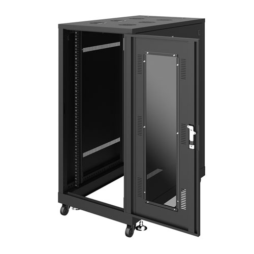 サーバーラック（19インチ・eia・業務用・キャスター・アジャスター・セキュリティ・24U・黒）サンワサプライ CP-SVN2410BKN