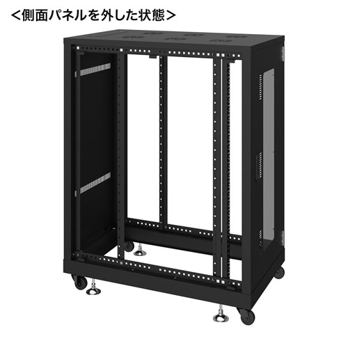 サーバーラック（19インチ・eia・業務用・キャスター・アジャスター・セキュリティ・24U・黒）サンワサプライ CP-SVN2410BKN
