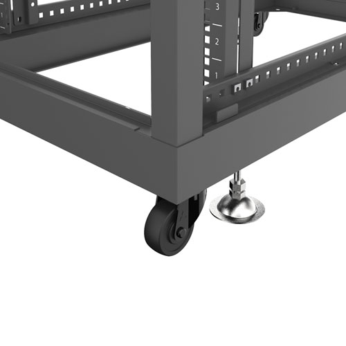 サーバーラック（19インチ・eia・フレーム・放熱・キャスター・アジャスター・24U・黒）サンワサプライ CP-SVN2410NPBKN