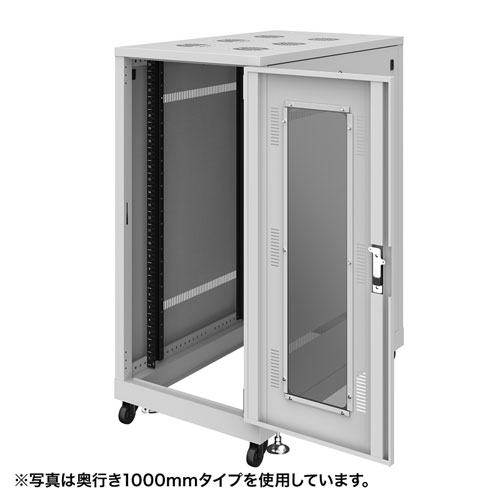 サーバーラック（19インチ・eia・業務用・キャスター・アジャスター・セキュリティ・24U）サンワサプライ CP-SVN2490GYN