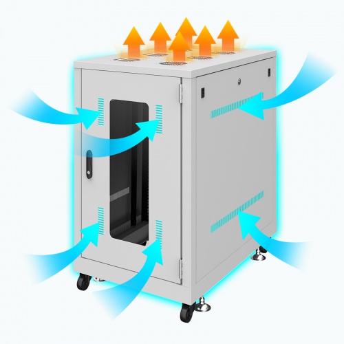 サーバーラック（19インチ・eia・業務用・キャスター・アジャスター・セキュリティ・24U）サンワサプライ CP-SVN2490GYN