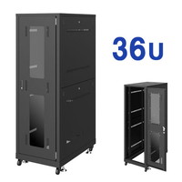 サーバーラック（19インチ・eia・業務用・キャスター・アジャスター・セキュリティ・36U・黒）CP-SVN3610BKN