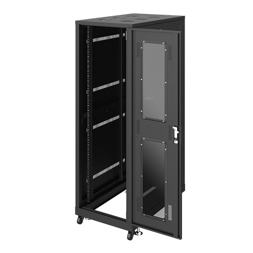 サーバーラック（19インチ・eia・業務用・キャスター・アジャスター・セキュリティ・36U・黒）CP-SVN3610BKN