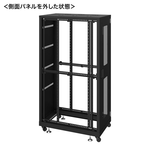 サーバーラック（19インチ・eia・業務用・キャスター・アジャスター・セキュリティ・36U・黒）CP-SVN3610BKN