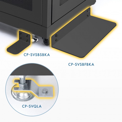 サーバーラック（19インチ・eia・業務用・キャスター・アジャスター・セキュリティ・36U・黒）CP-SVN3610BKN