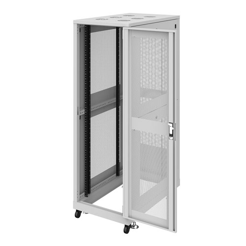 サーバーラック（19インチ・eia・メッシュ・放熱・キャスター・アジャスター・鍵・セキュリティ・36U）CP-SVN3610MGYN