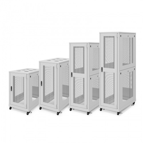 サーバーラック（19インチ・eia・メッシュ・放熱・キャスター・アジャスター・鍵・セキュリティ・36U）CP-SVN3610MGYN