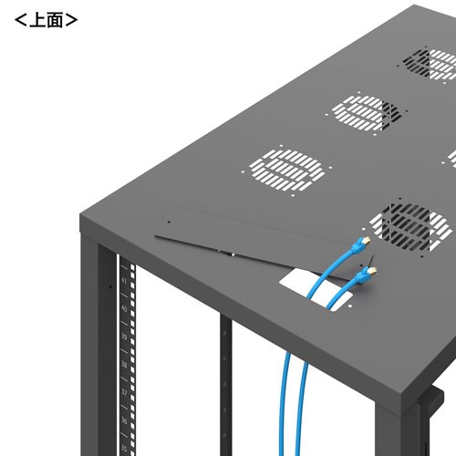 サーバーラック（19インチ・データセンター・eia・フレーム・放熱・キャスター・アジャスター・36U・黒）サンワサプライ CP-SVN3610NPBKN