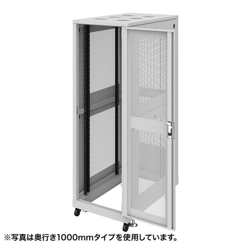 サーバーラック（19インチ・データセンター・eia・メッシュ・放熱・キャスター・アジャスター・鍵・セキュリティ・36U）サンワサプライ CP-SVN3690MGYN