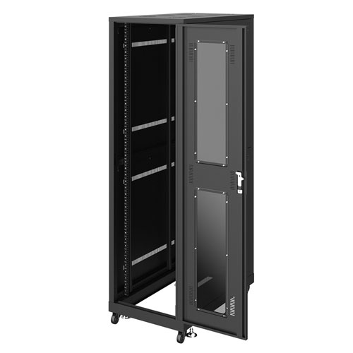 サーバーラック（データセンター・ラック・19インチ・eia・業務用・キャスター・アジャスター・セキュリティ・42U・黒）サンワサプライ CP-SVN4210BKN