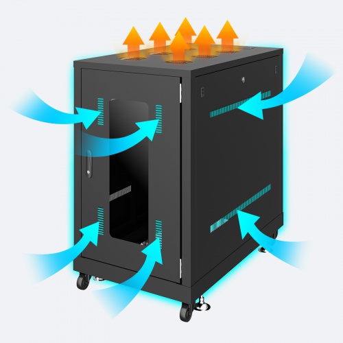 サーバーラック（データセンター・ラック・19インチ・eia・業務用・キャスター・アジャスター・セキュリティ・42U・黒）サンワサプライ CP-SVN4210BKN