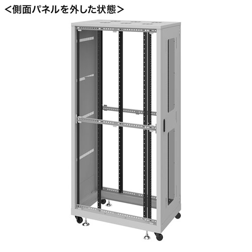 サーバーラック（19インチ・eia・業務用・キャスター・アジャスター・セキュリティ・42U）サンワサプライ CP-SVN4210GYN