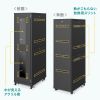 サーバーラック（19インチ・データセンター・eia・業務用・キャスター・アジャスター・セキュリティ・42U）CP-SVN4290BKN