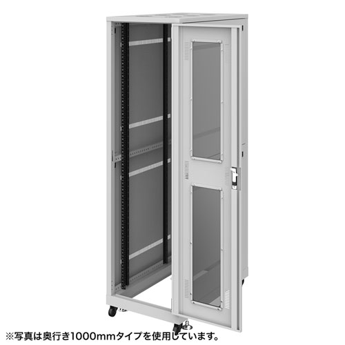 サーバーラック（19インチ・データセンター・eia・業務用・キャスター・アジャスター・セキュリティ・42U）CP-SVN4290GYN