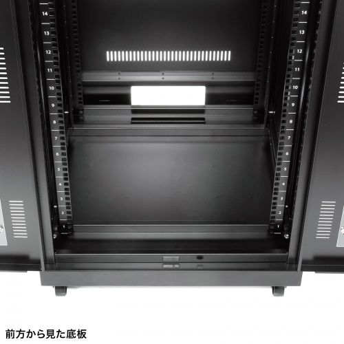 サーバーラック（19インチ・中型・24U・奥行60cm・パネル仕様） CP-SVNA2460BK サンワサプライ