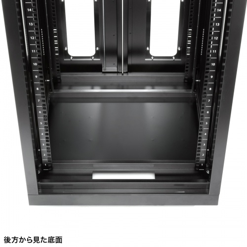 サーバーラック（19インチ・中型・24U・奥行60cm・パネル仕様） CP-SVNA2460BK サンワサプライ