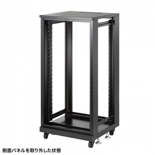 サーバーラック（19インチ・中型・24U・奥行60cm・パネル仕様） CP-SVNA2460BK サンワサプライ