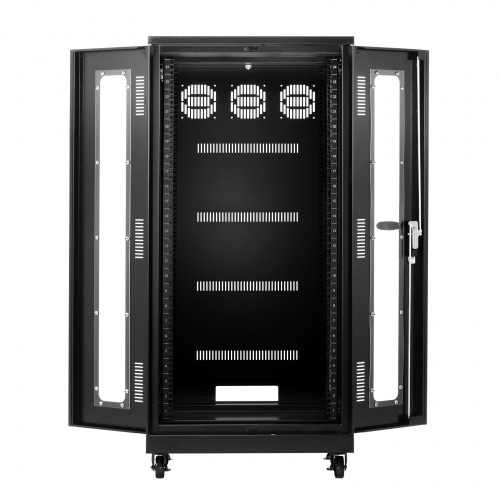 サーバーラック（19インチ・中型・24U・奥行60cm・パネル仕様） CP-SVNA2460BK サンワサプライ