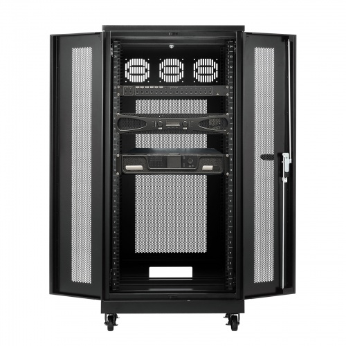 サーバーラック｜19インチマウント・24U・中型・メッシュ扉・放熱対応