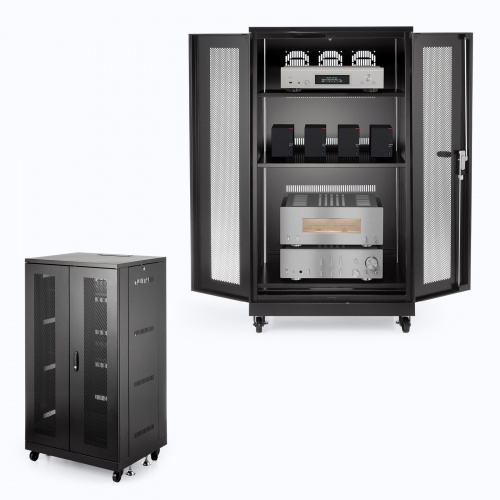 マルチ収納ラック（H1300・W700・D600・データセンター・機器収納ボックス） CP-SVNAMULT8BK サンワサプライ