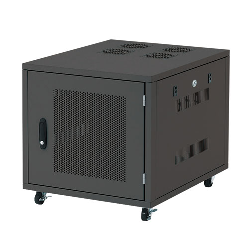 サーバーラック｜19インチマウント・9U・小型・鍵付き・キャスター付