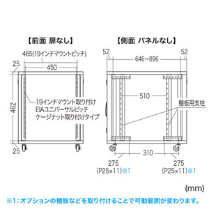 サーバーラック｜19インチマウント・9U・小型・鍵付き・キャスター・業務用