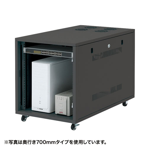 サーバーラック｜19インチマウント・12U・鍵付き・業務用・キャスター付