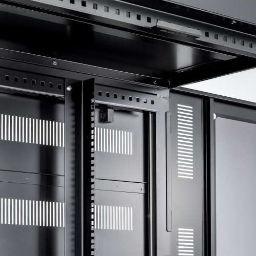 サーバーラック（19インチマウント・9U・D1100mm・キャスター・鍵・ケーブル口付き・連結可能）CP-SVT9U