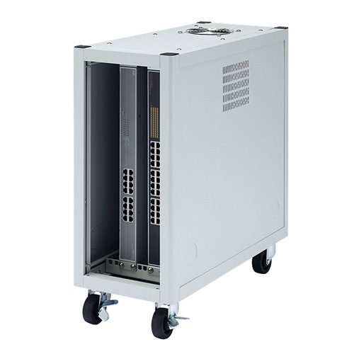 機器収納ボックス（19インチマウント・2U・LANハブ・HDD・鍵・床置き・壁掛け・セキュリティ）