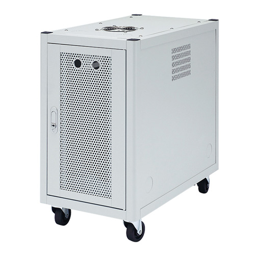 HUB収納ラック（19インチマウント・4U・キャスター・扉・鍵・セキュリティ）CP-TH4UN サンワサプライ