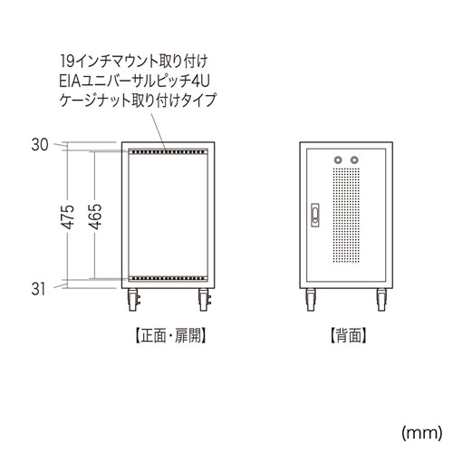 サンワサプライ　CP-TH4U 縦収納 19インチ マウントハブボックス 4U Amazon | サンワサプライハブ収納ボックス（4U・19インチ