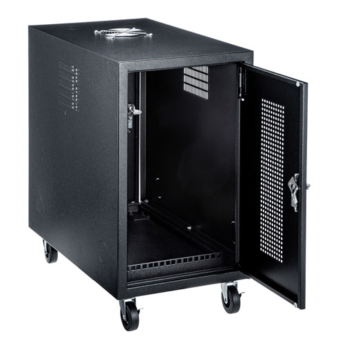 機器収納ボックス（19インチ・4U・データセンター・小型・ハブボックス・LANハブ・HDD・鍵・セキュリティ・扉・床置き・黒）CP-THBOX4UBK サンワサプライ