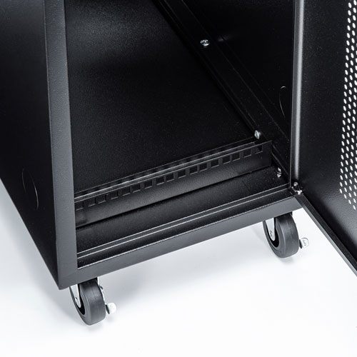 機器収納ボックス（19インチ・4U・データセンター・小型・ハブボックス・LANハブ・HDD・鍵・セキュリティ・扉・床置き・黒）CP-THBOX4UBK サンワサプライ