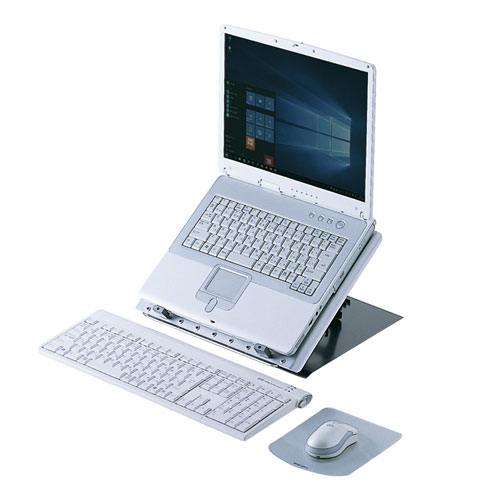 ノートPCスタンド（パソコン・角度調節・360°回転・置き台） CR-34N