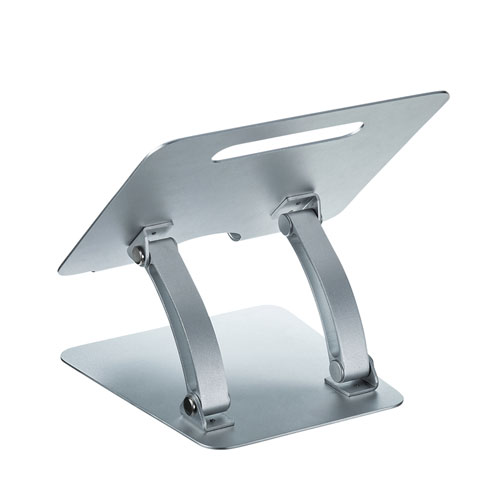 ノートパソコンスタンド(アルミ・折りたたみ・コンパクト・高さ/角度調整可・持ち運び可能) CR-38 サンワサプライ