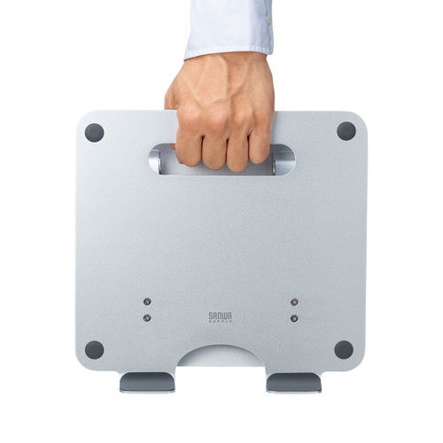 ノートパソコンスタンド(アルミ・折りたたみ・コンパクト・高さ/角度調整可・持ち運び可能) CR-38 サンワサプライ