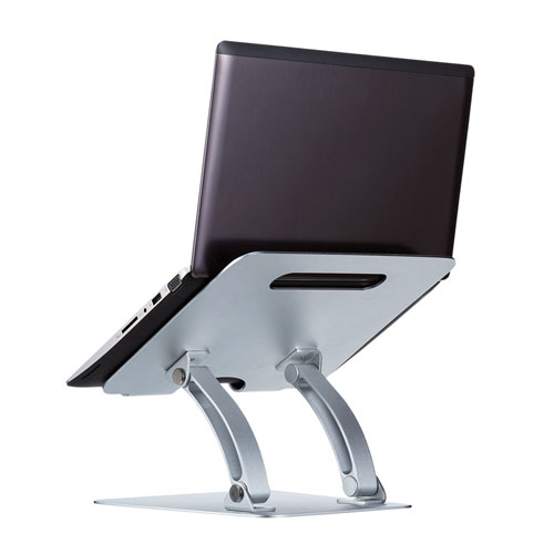 ノートパソコンスタンド(アルミ・折りたたみ・コンパクト・高さ/角度調整可・持ち運び可能) CR-38 サンワサプライ